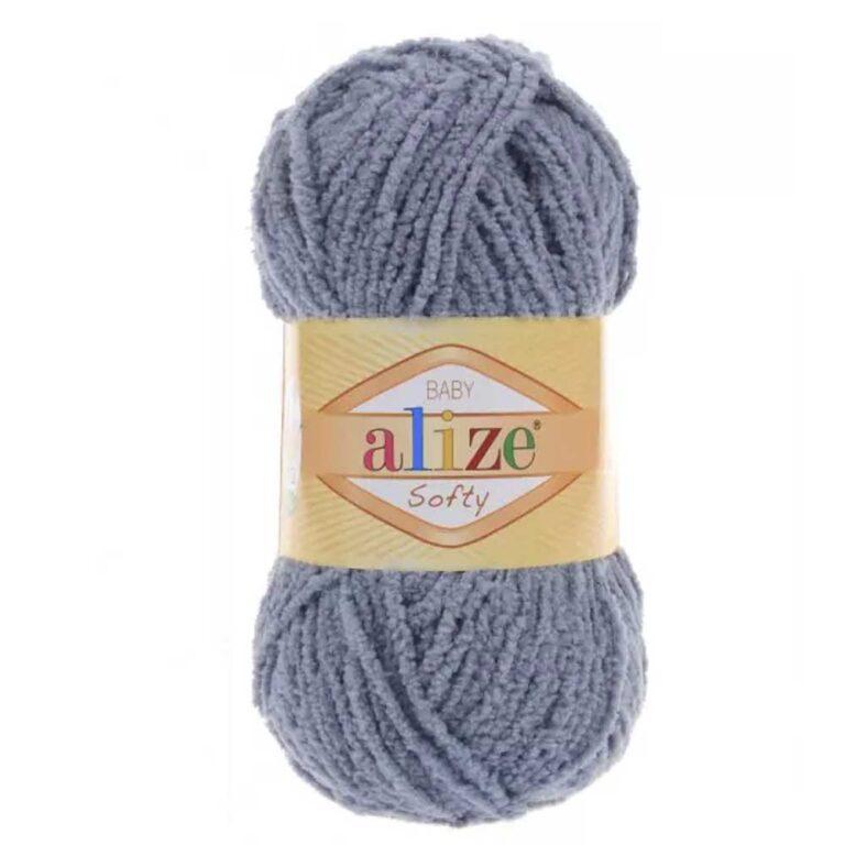 Пряжа для вязания ALIZE «SOFTY» (№119) Серое небо