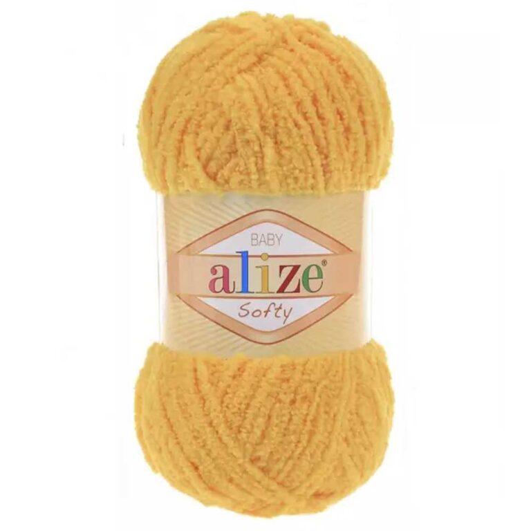 Пряжа для вязания ALIZE «SOFTY» (№216) Желтый