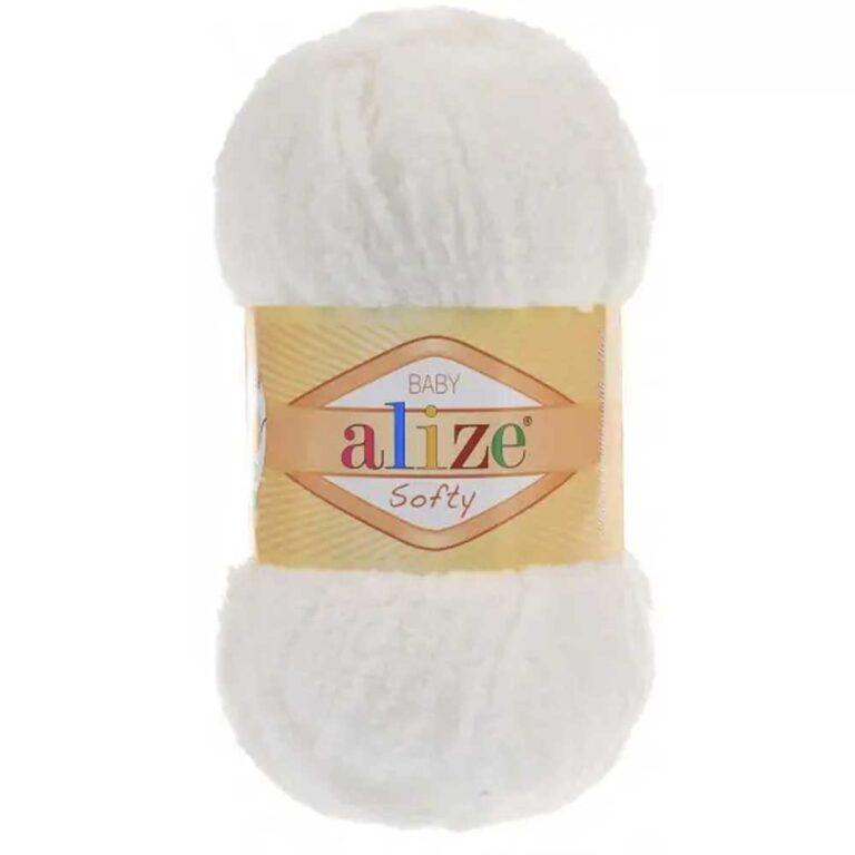 Пряжа для вязания ALIZE «SOFTY» (№450) Светло-молочный