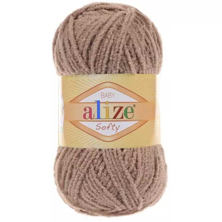 Пряжа для вязания ALIZE «SOFTY» (№617) Кофе с молоком