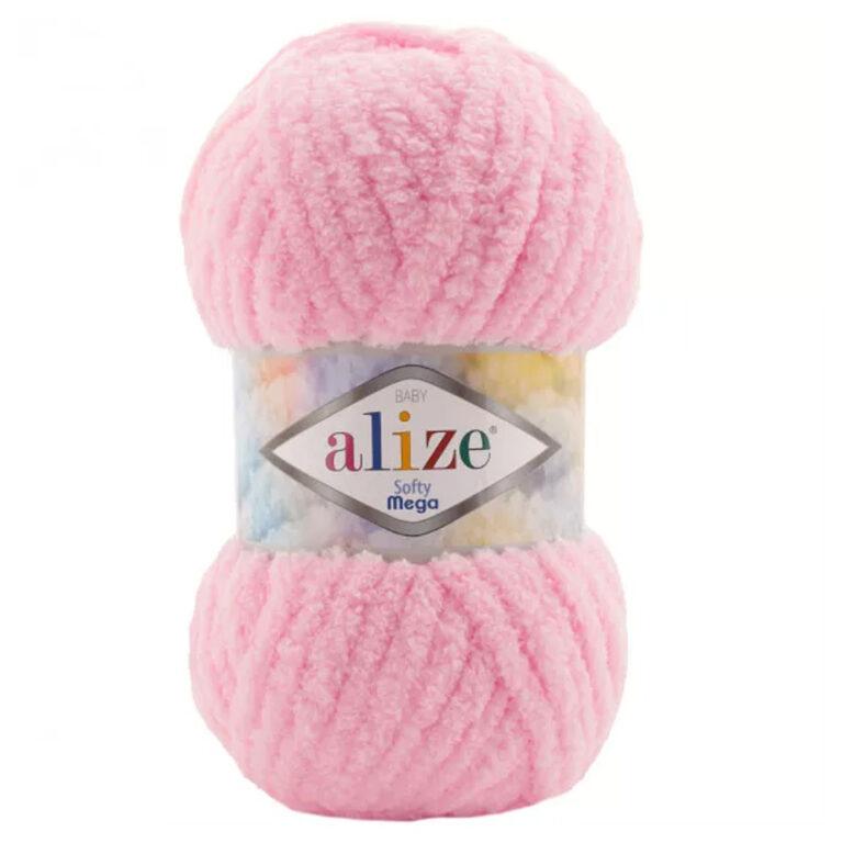 Пряжа для вязания ALIZE «SOFTY MEGA» (№185) Розовый