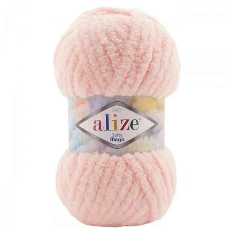 Пряжа для вязания ALIZE «SOFTY MEGA» (№340) Пудра
