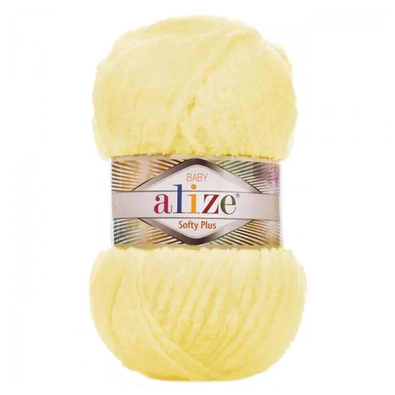 Пряжа для вязания ALIZE «SOFTY PLUS» (№13) Светлый лимон