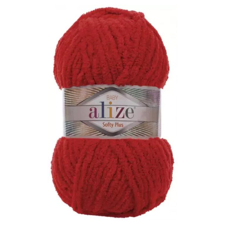 Пряжа для вязания ALIZE «SOFTY PLUS» (№56) Красный
