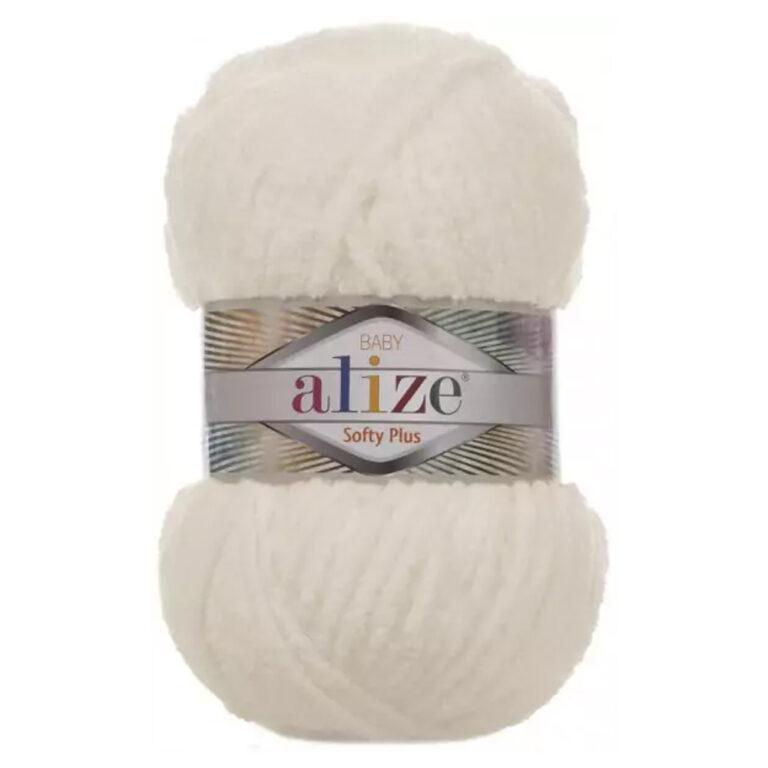 Пряжа для вязания ALIZE «SOFTY PLUS» (№62) Молочный