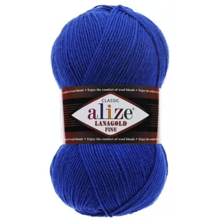 Пряжа для вязания ALIZE «LANAGOLD FINE» (№141) Василек