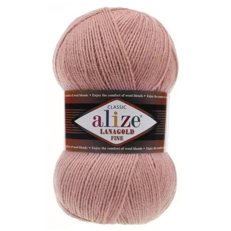 Пряжа для вязания ALIZE «LANAGOLD FINE» (№173) Пыльная роза
