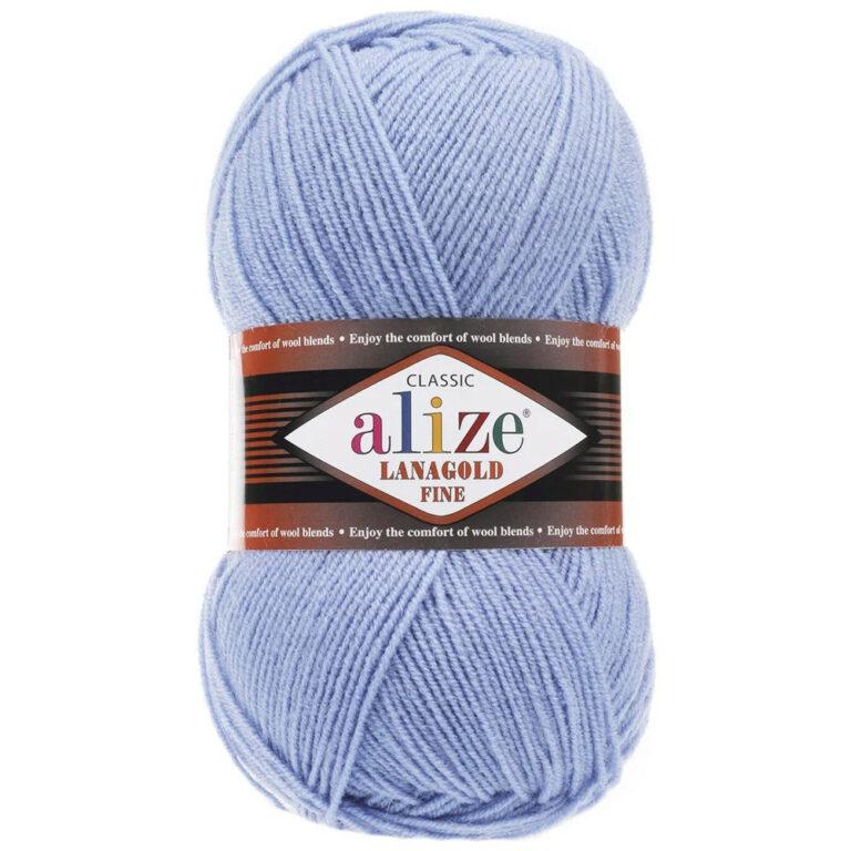 Пряжа для вязания ALIZE «LANAGOLD FINE» (№40) Голубой