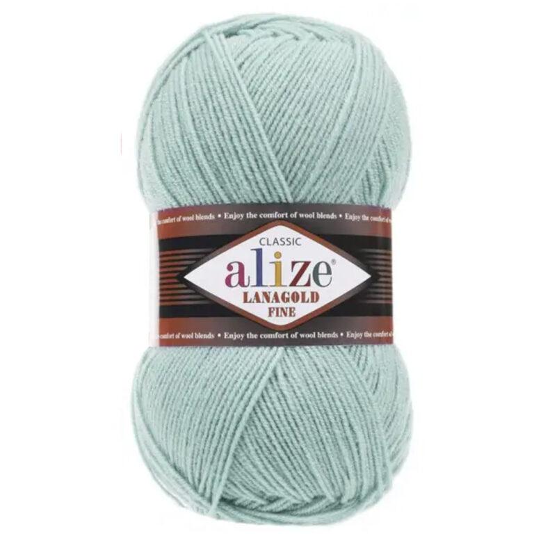 Пряжа для вязания ALIZE «LANAGOLD FINE» (№522) Мята