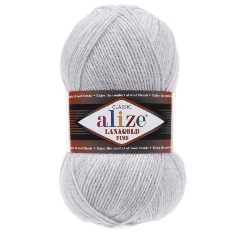 Пряжа для вязания ALIZE «LANAGOLD FINE» (№684) Пепельный