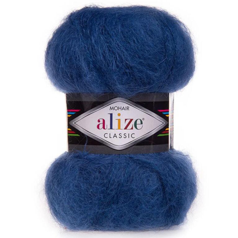 Пряжа для вязания ALIZE «MOHAIR CLASSIC» (№409) Индиго