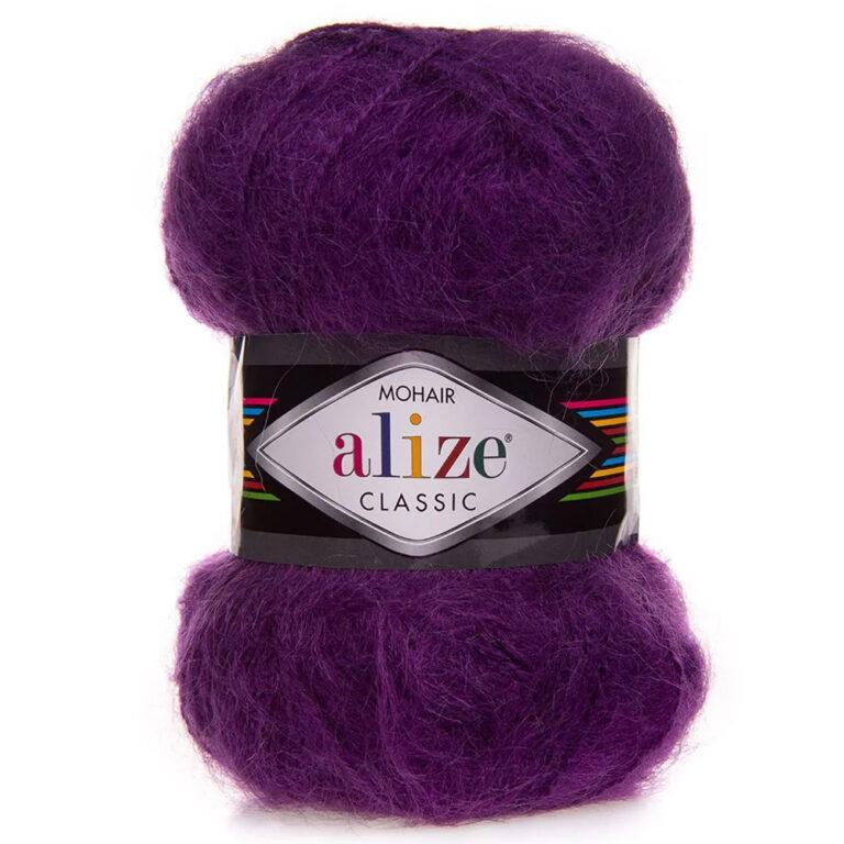 Пряжа для вязания ALIZE «MOHAIR CLASSIC» (№863) Сливовый