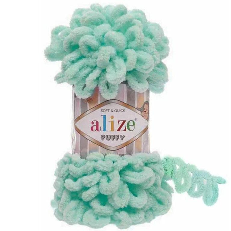 Пряжа для вязания ALIZE «PUFFY» (№19) Светло-бирюзовый