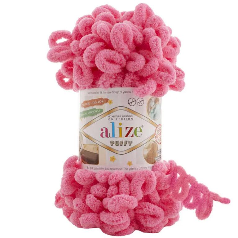 Пряжа для вязания ALIZE «PUFFY» (№377) Ярко-розовый