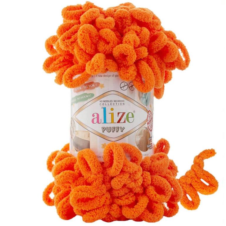 Пряжа для вязания ALIZE «PUFFY» (№766) Морковный