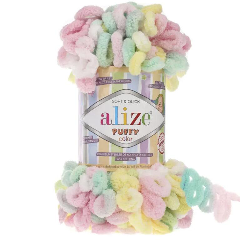 Пряжа для вязания ALIZE «PUFFY COLOR» (№5862) Принт