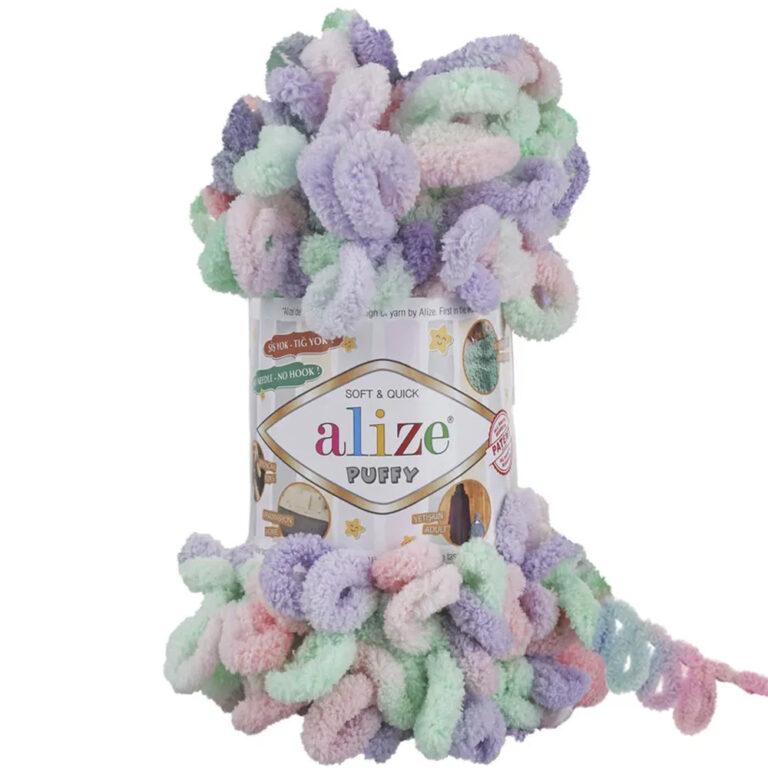 Пряжа для вязания ALIZE «PUFFY COLOR» (№5938) Принт