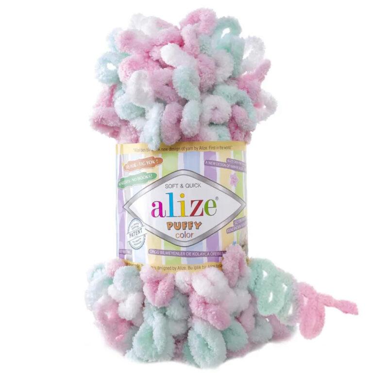 Пряжа для вязания ALIZE «PUFFY COLOR» (№6052) Принт