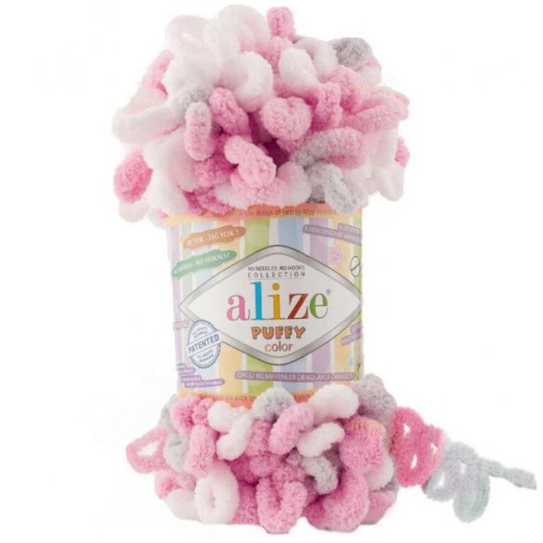 Пряжа для вязания ALIZE «PUFFY COLOR» (№6370) Принт