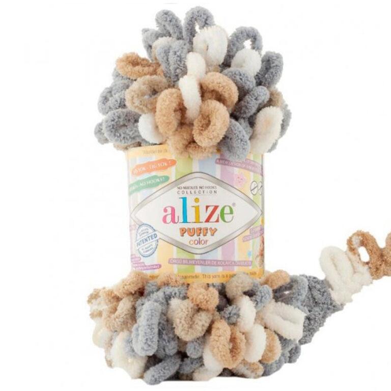 Пряжа для вязания ALIZE «PUFFY COLOR» (№6395) Принт