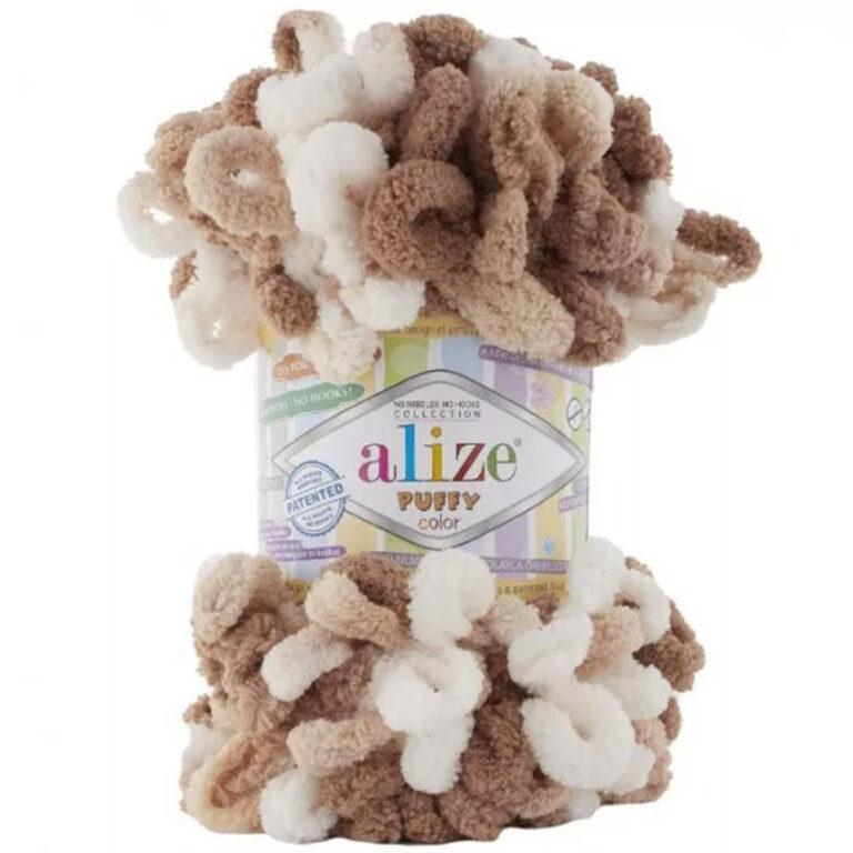 Пряжа для вязания ALIZE «PUFFY COLOR» (№6398) Принт