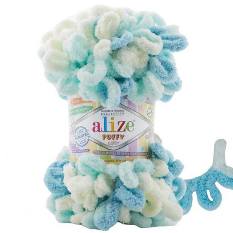 Пряжа для вязания ALIZE «PUFFY COLOR» (№6461) Принт