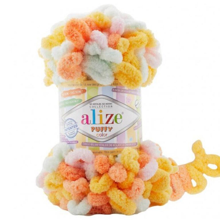 Пряжа для вязания ALIZE «PUFFY COLOR» (№6464) Принт