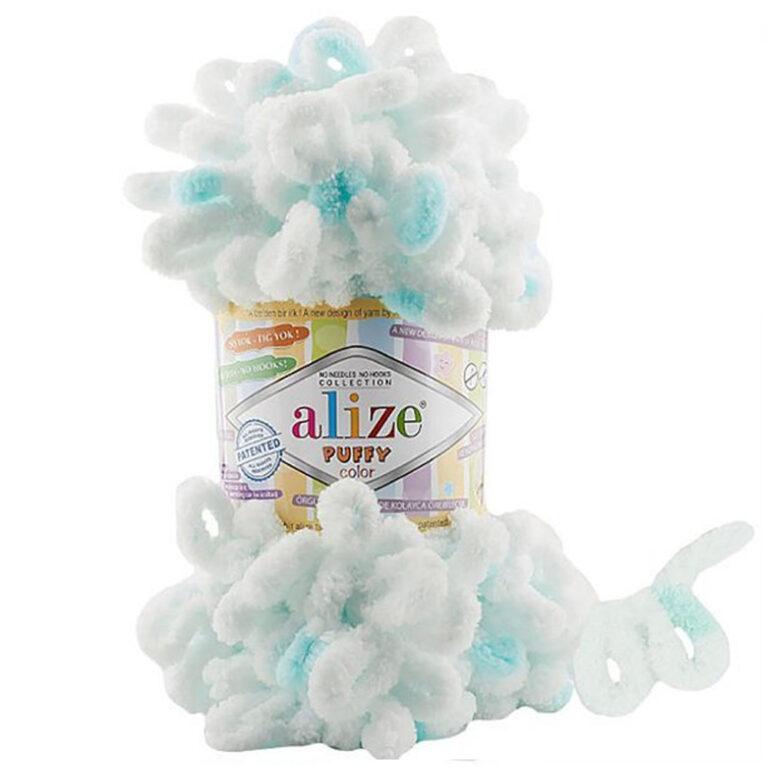 Пряжа для вязания ALIZE «PUFFY COLOR» (№6491) Принт