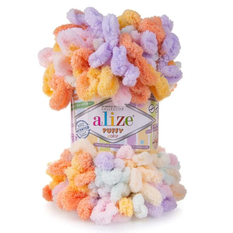 Пряжа для вязания ALIZE «PUFFY COLOR» (№6520) Принт