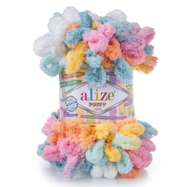 Пряжа для вязания ALIZE «PUFFY COLOR» (№6521) Принт