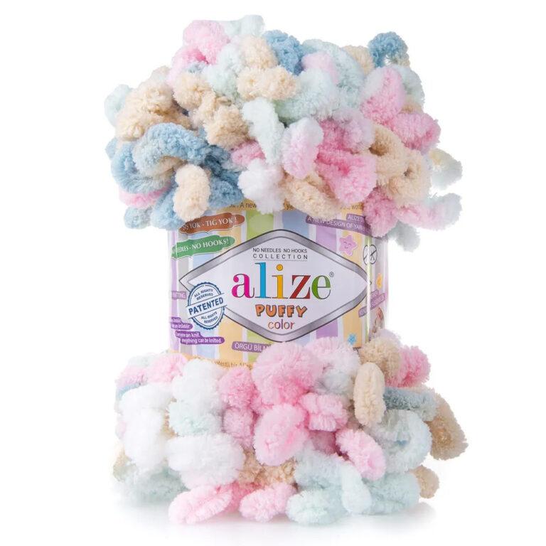 Пряжа для вязания ALIZE «PUFFY COLOR» (№6523) Принт