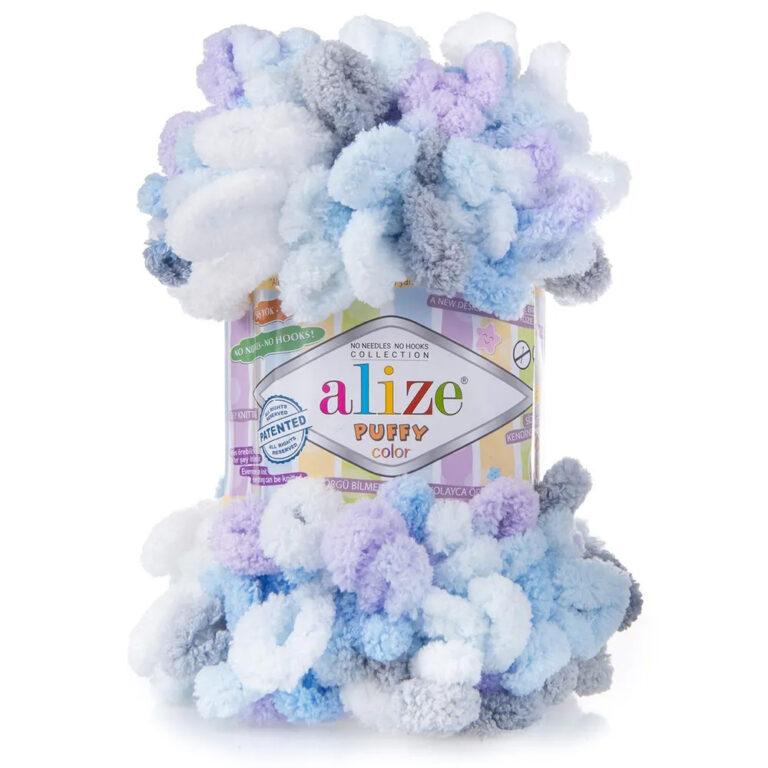 Пряжа для вязания ALIZE «PUFFY COLOR» (№6524) Принт