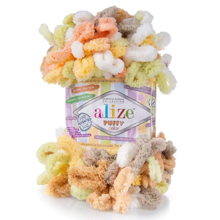 Пряжа для вязания ALIZE «PUFFY COLOR» (№6528) Принт