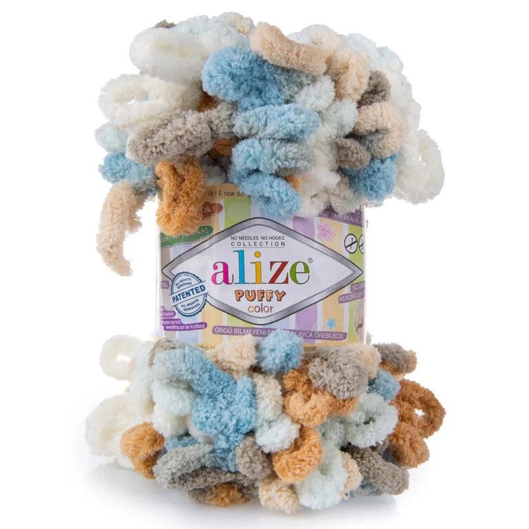 Пряжа для вязания ALIZE «PUFFY COLOR» (№6530) Принт