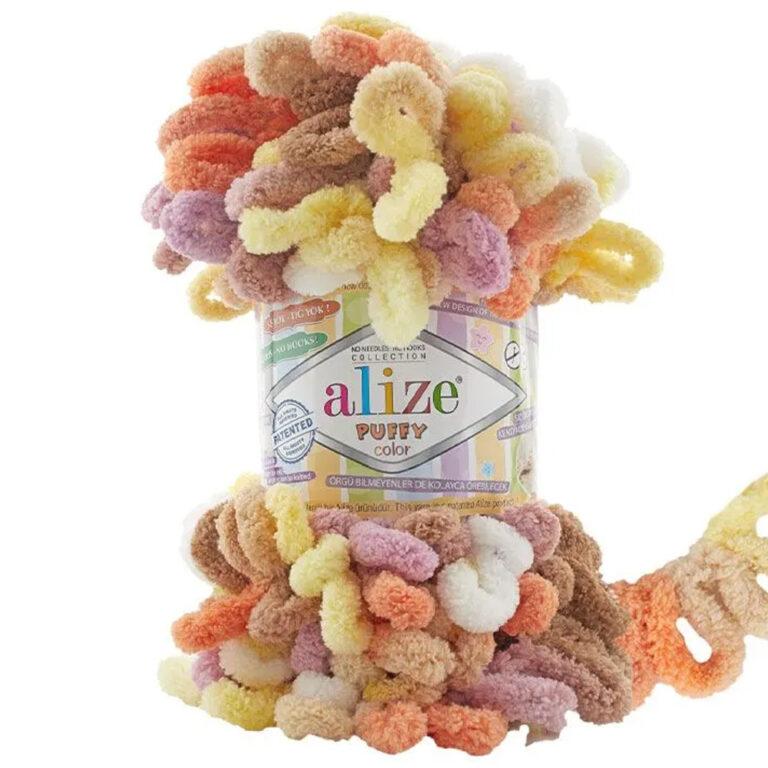 Пряжа для вязания ALIZE «PUFFY COLOR» (№6531) Принт