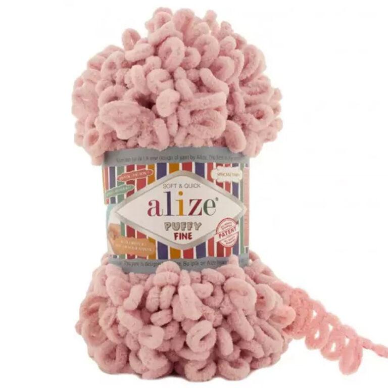 Пряжа для вязания ALIZE «PUFFY FINE» (№340) Светло-розовый