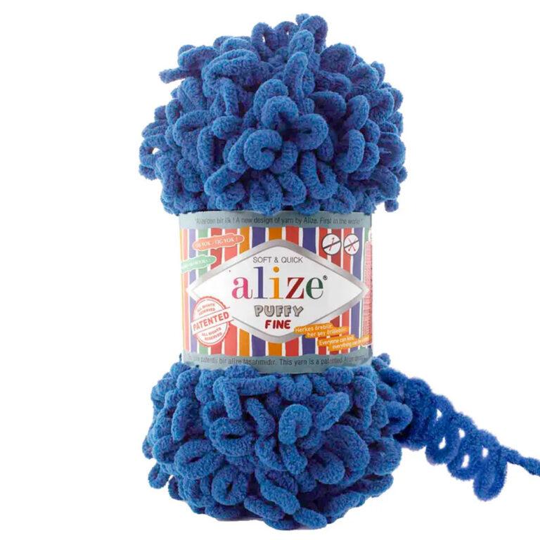 Пряжа для вязания ALIZE «PUFFY FINE» (№637) Синий