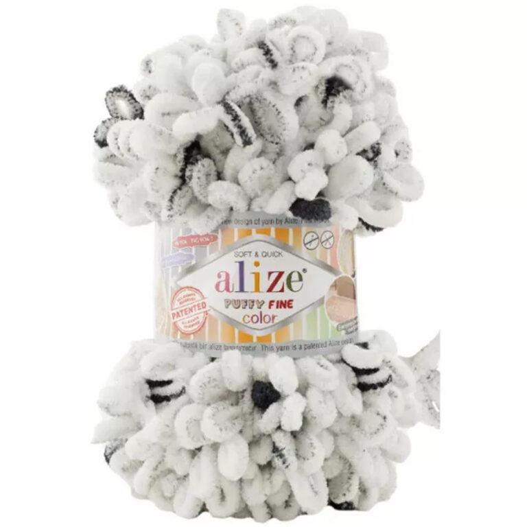 Пряжа для вязания ALIZE «PUFFY FINE COLOR» (№7646) Далматинец принт