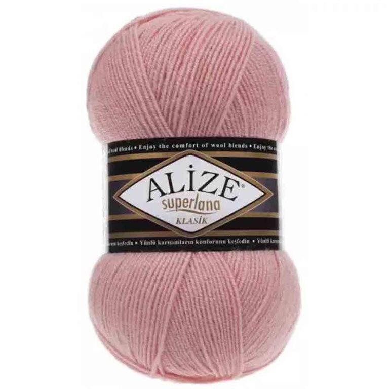 Пряжа для вязания ALIZE «SUPERLANA KLASIK» (№363) Нежно-розовый