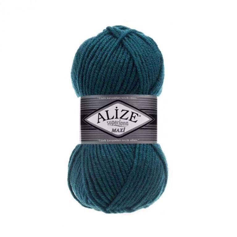 Пряжа для вязания ALIZE «SUPERLANA MAXI» (№212) Петроль