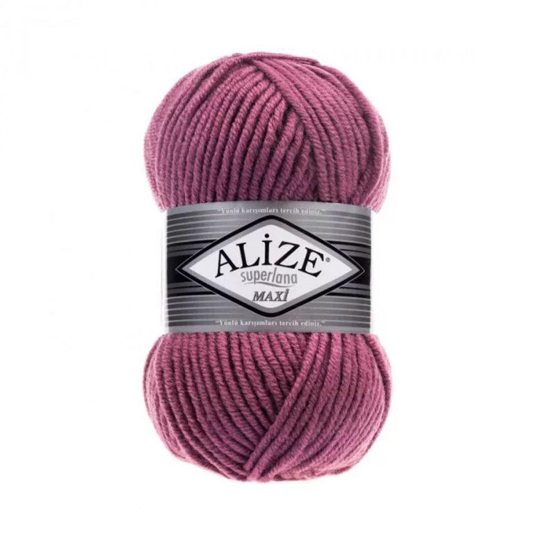 Пряжа для вязания ALIZE «SUPERLANA MAXI» (№440) Темная роза