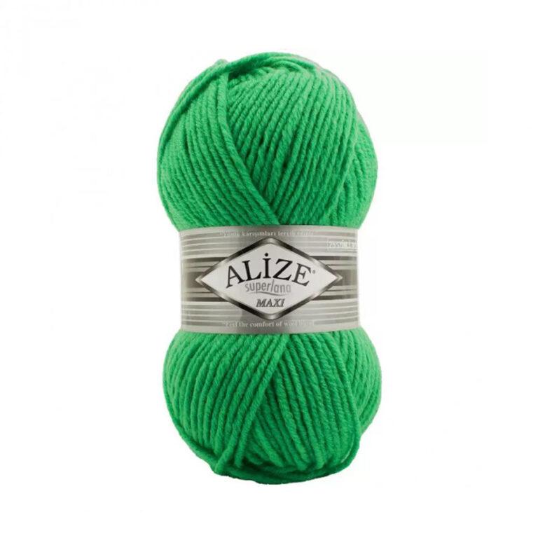 Пряжа для вязания ALIZE «SUPERLANA MAXI» (№455) Ярко-зеленый