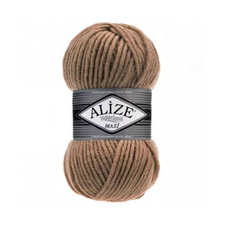 Пряжа для вязания ALIZE «SUPERLANA MAXI» (№466) Темный беж