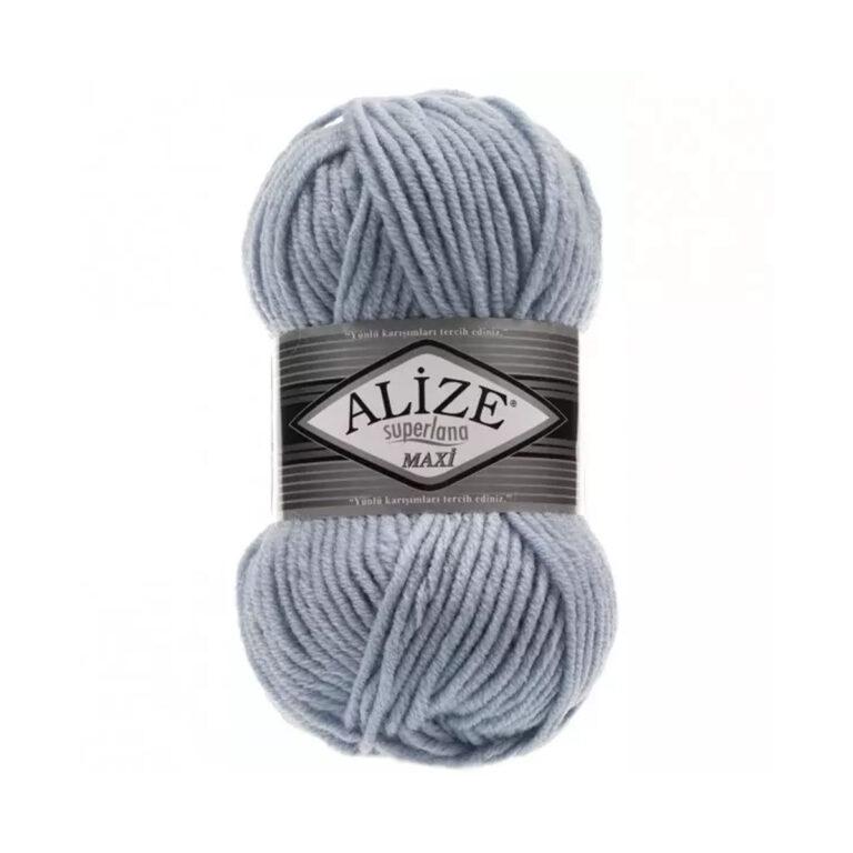 Пряжа для вязания ALIZE «SUPERLANA MAXI» (№480) Светло-голубой