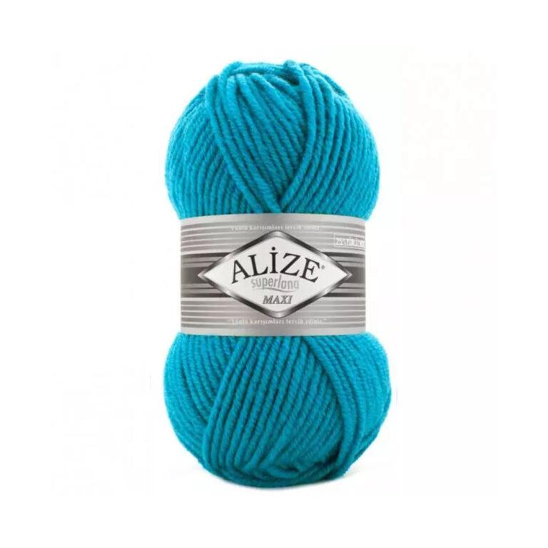 Пряжа для вязания ALIZE «SUPERLANA MAXI» (№484) Бирюза