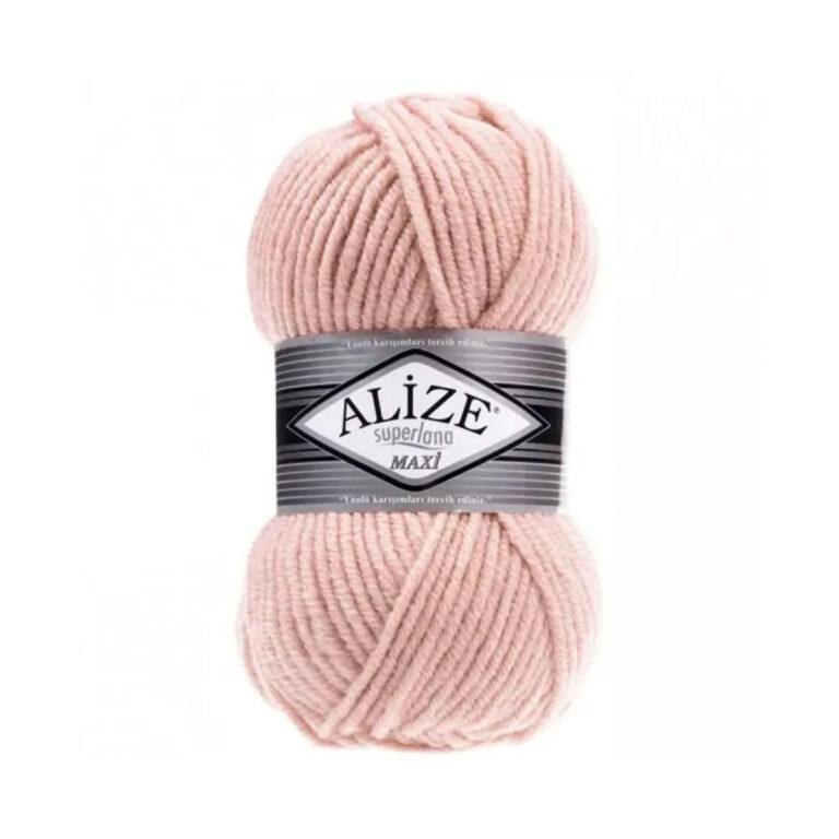 Пряжа для вязания ALIZE «SUPERLANA MAXI» (№523) Светло-розовый