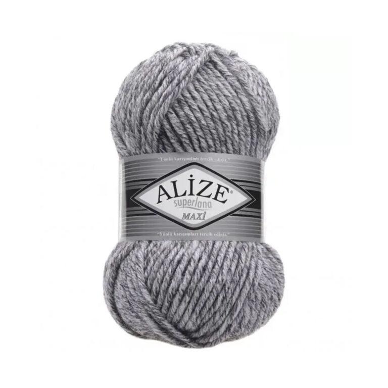 Пряжа для вязания ALIZE «SUPERLANA MAXI» (№801) Серый меланж
