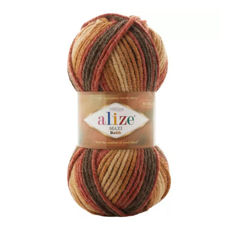 Пряжа для вязания ALIZE «SUPERLANA MAXI BATIK» (№7784) Принт