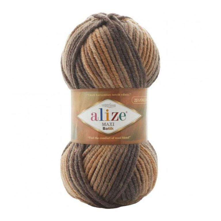 Пряжа для вязания ALIZE «SUPERLANA MAXI BATIK» (№7800) Принт