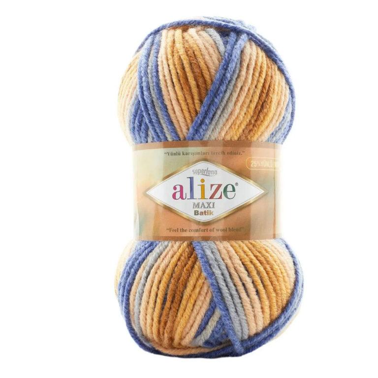 Пряжа для вязания ALIZE «SUPERLANA MAXI BATIK» (№7914) Принт